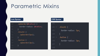 LESS(CSS Pre Processor) introduction | PDF