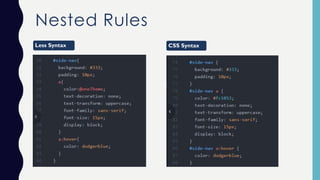 LESS(CSS Pre Processor) introduction | PDF