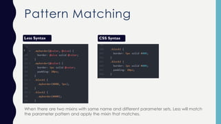 LESS(CSS Pre Processor) introduction | PDF