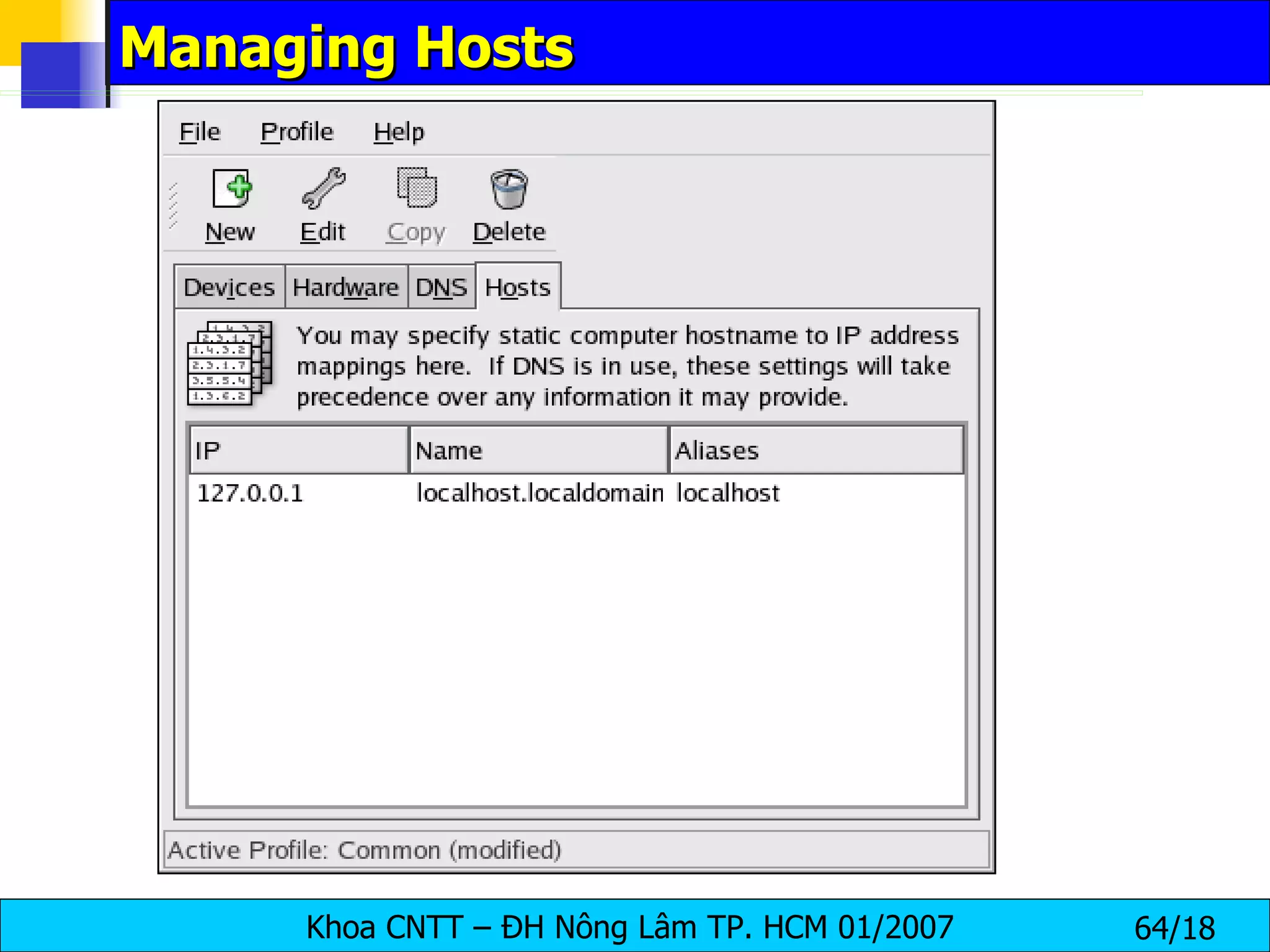 Managing Hosts  
