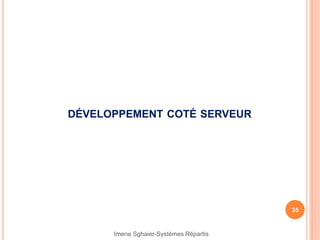 DÉVELOPPEMENT COTÉ SERVEUR
35
Imene Sghaier-Systèmes Répartis
 