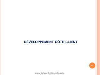 DÉVELOPPEMENT CÔTÉ CLIENT
47
Imene Sghaier-Systèmes Répartis
 