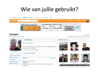 Wie van jullie gebruikt?
 