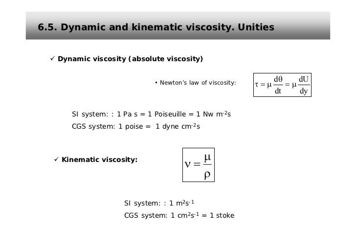 Kinematic viscosity equation tessshebaylo