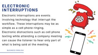 Technical Interruption Phone Ringing Public Speaking and Business Communication | PDF
