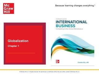 Because learning changes everything.®
Globalization
Chapter 1
© McGraw Hill LLC. All rights reserved. No reproduction or distribution without the prior written consent of McGraw Hill LLC.
 