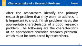 Comprehensive Guide to Identifying and Formulating Scientific Research ...
