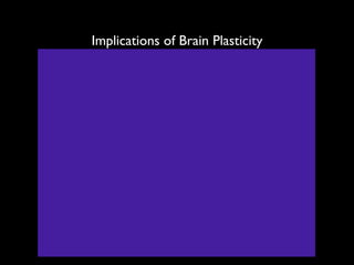 Implications of Brain Plasticity
 