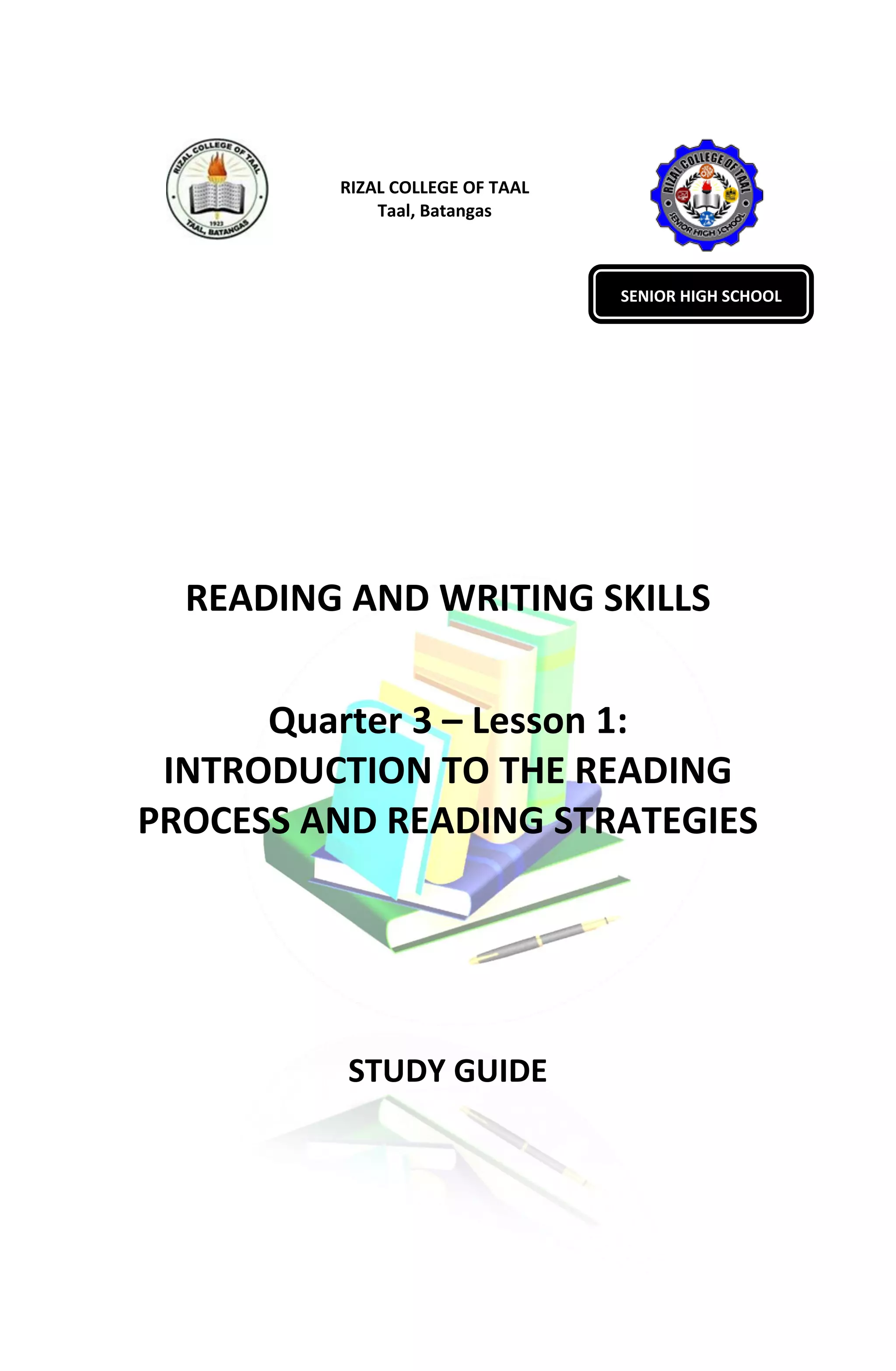 Lesson 1-reading-process-and-strategies | PDF