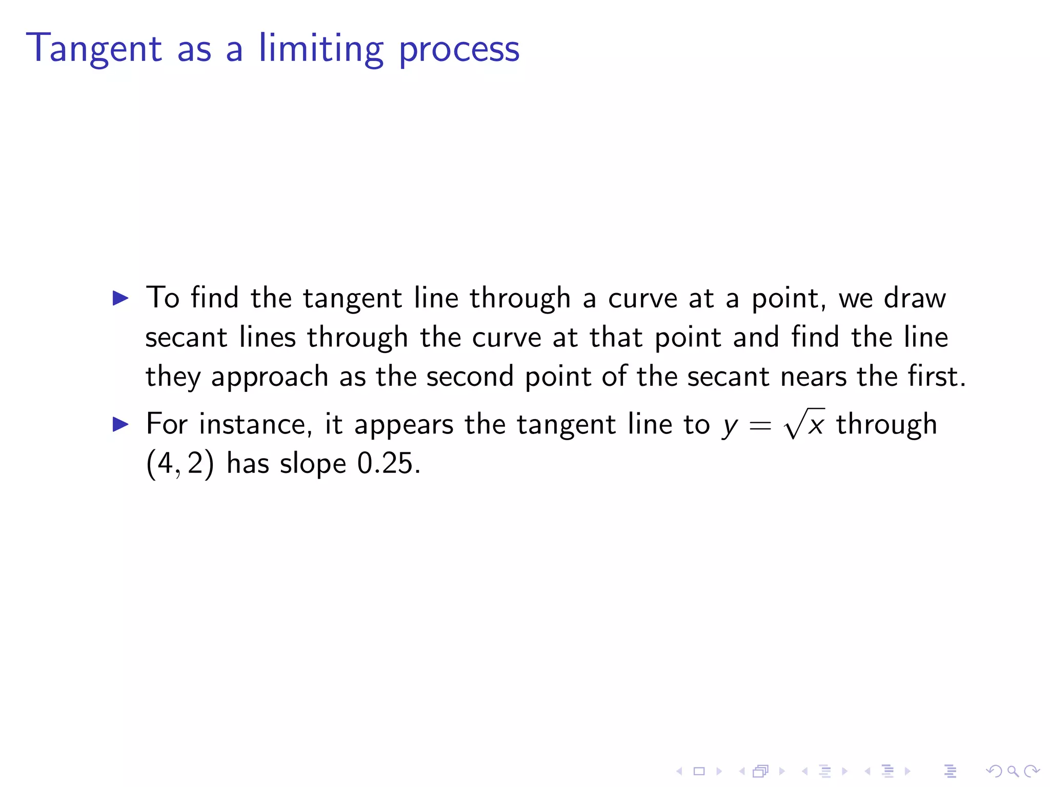 Lesson 1: The Tangent and Velocity Problems