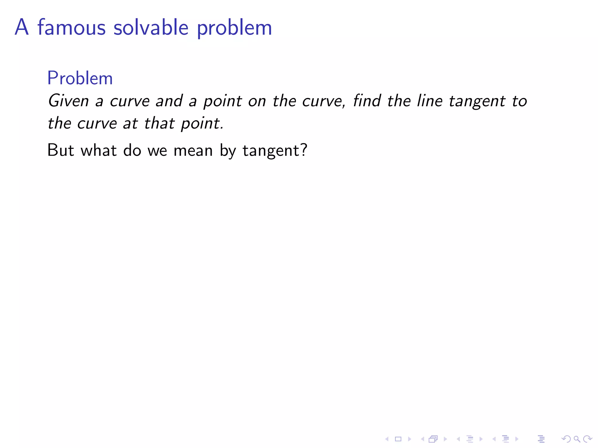 Lesson 1: The Tangent and Velocity Problems