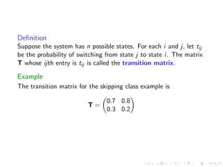 Lesson 11: Markov Chains