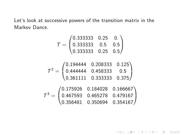 Lesson 11 Markov Chains