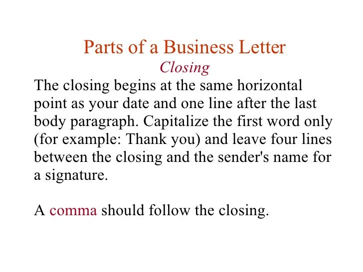 lesson 11 writing business letters business thank you letter