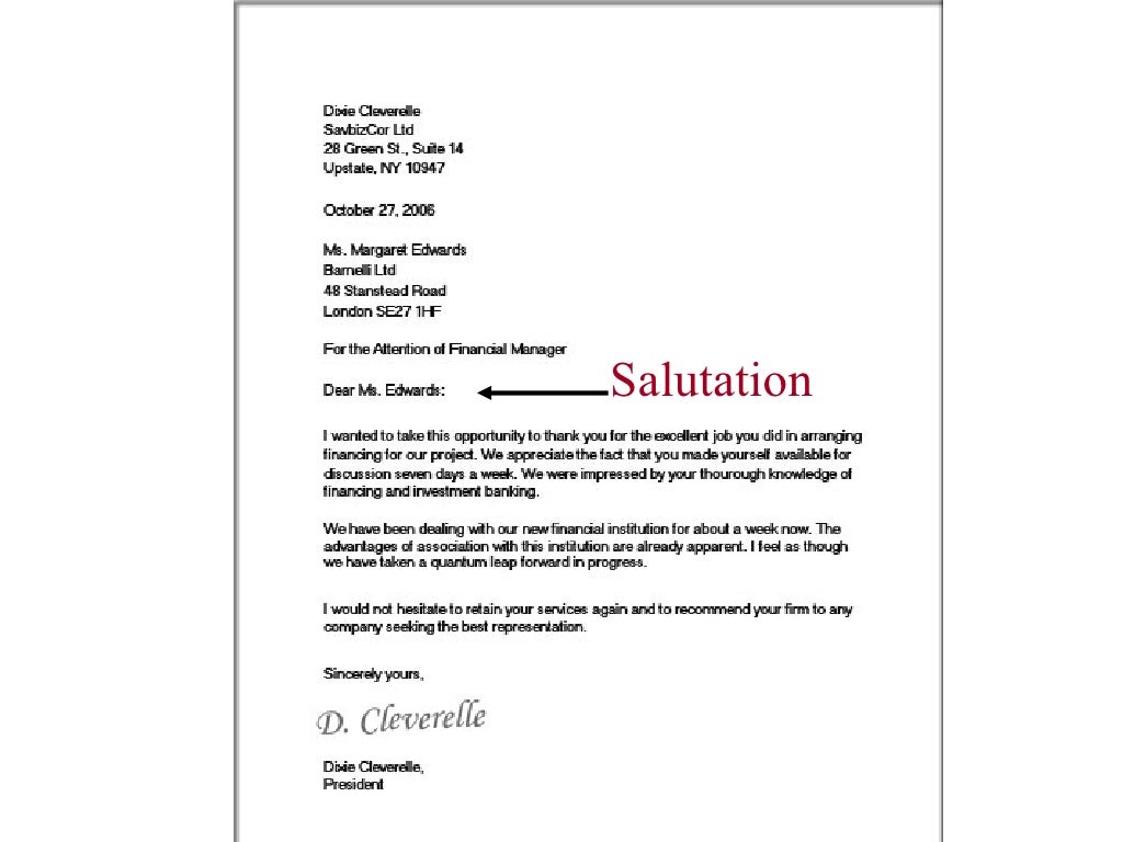 Lesson 11 Writing Business Letters