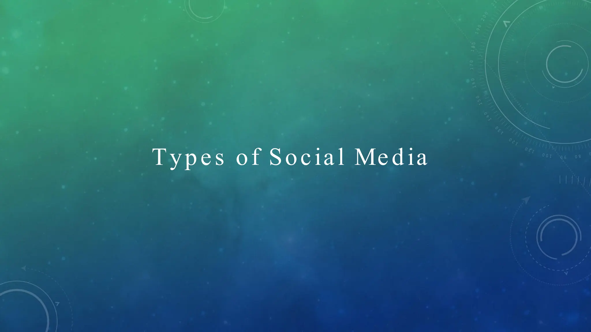 Types of Social Media
 