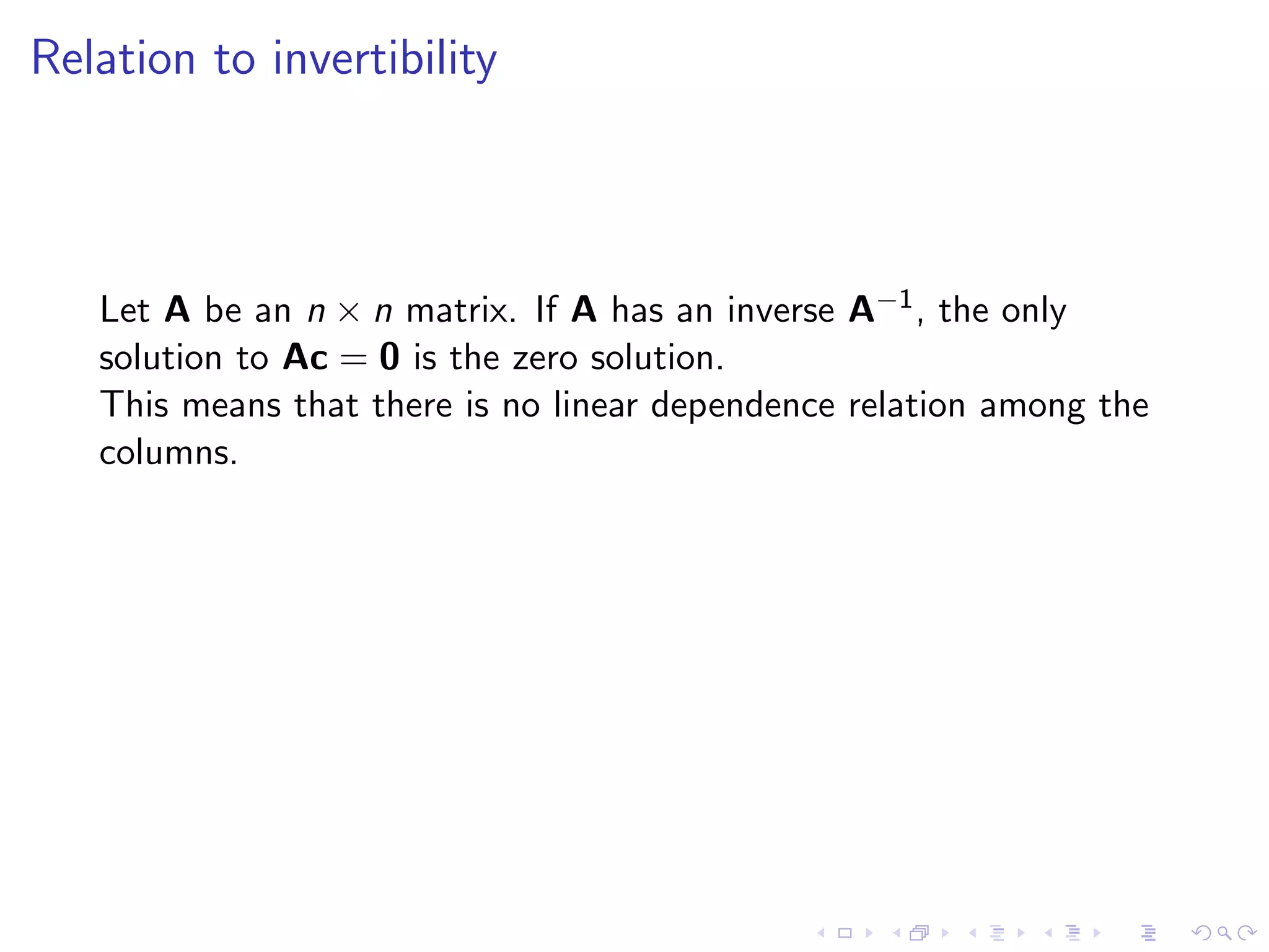 Lesson 12: Linear Independence
