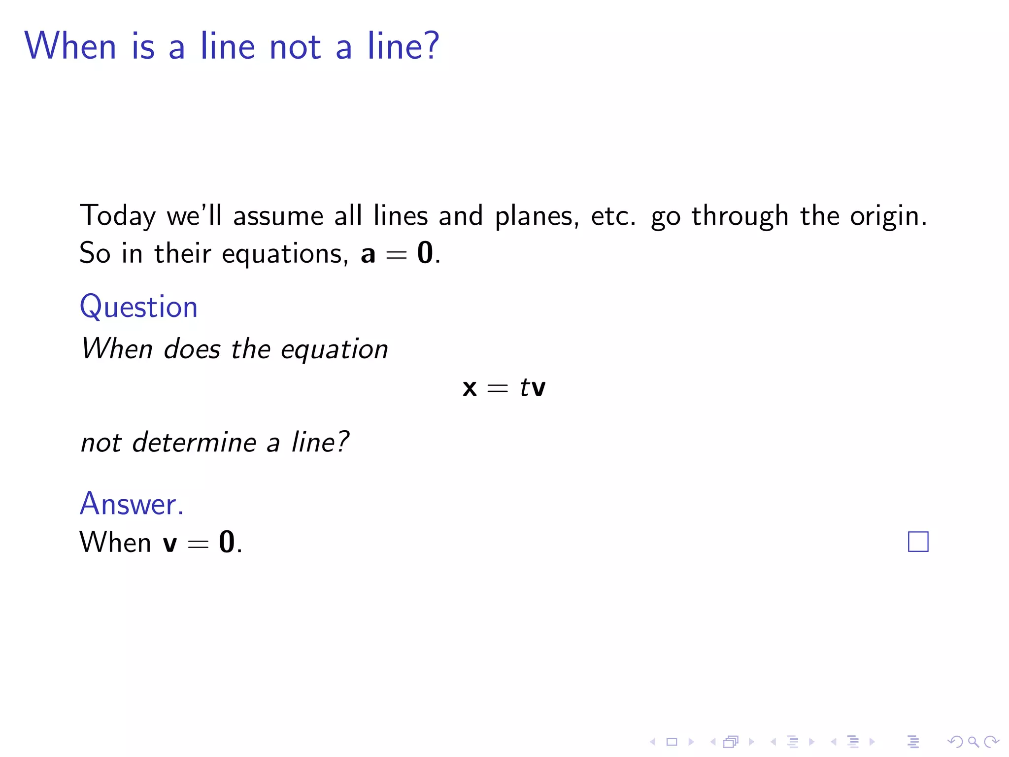 Lesson 12: Linear Independence