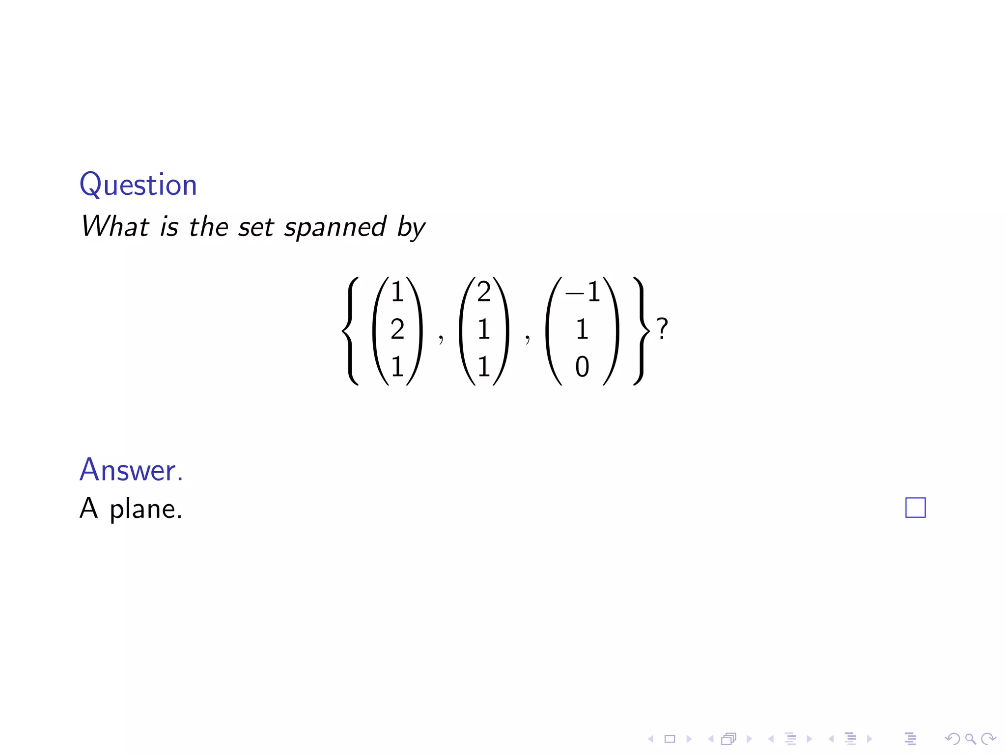 Lesson 12: Linear Independence