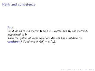 Lesson 13: Rank and Solutions to Systems of Linear Equations | PDF