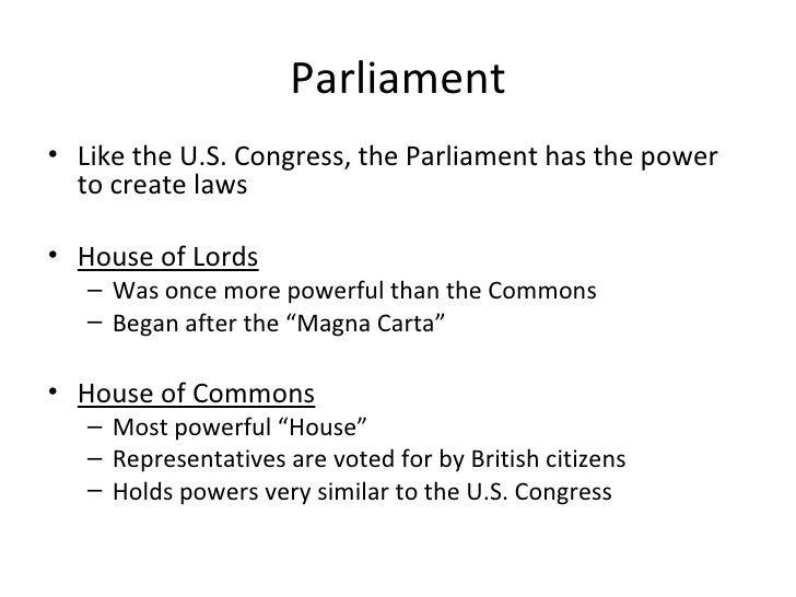 comparison of british parliament and american Magna carta served to lay the foundation england had a representative parliament and had come to based on the use of magna carta by the american. comparison of british parliament and american Magna carta served to lay the foundation england had a representative parliament and had come to based on the use of magna carta by the american.