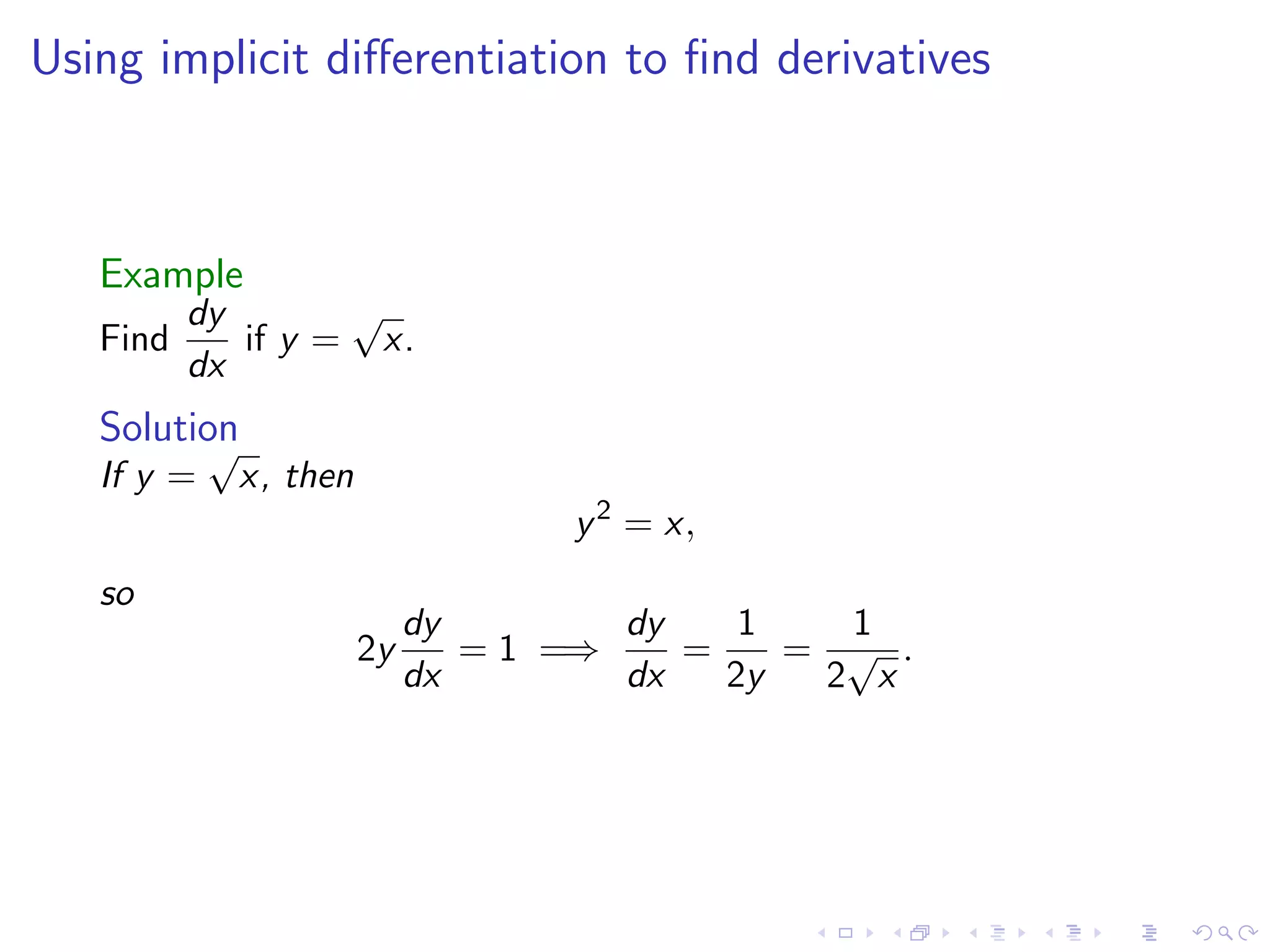 Lesson 16: Implicit Differentiation