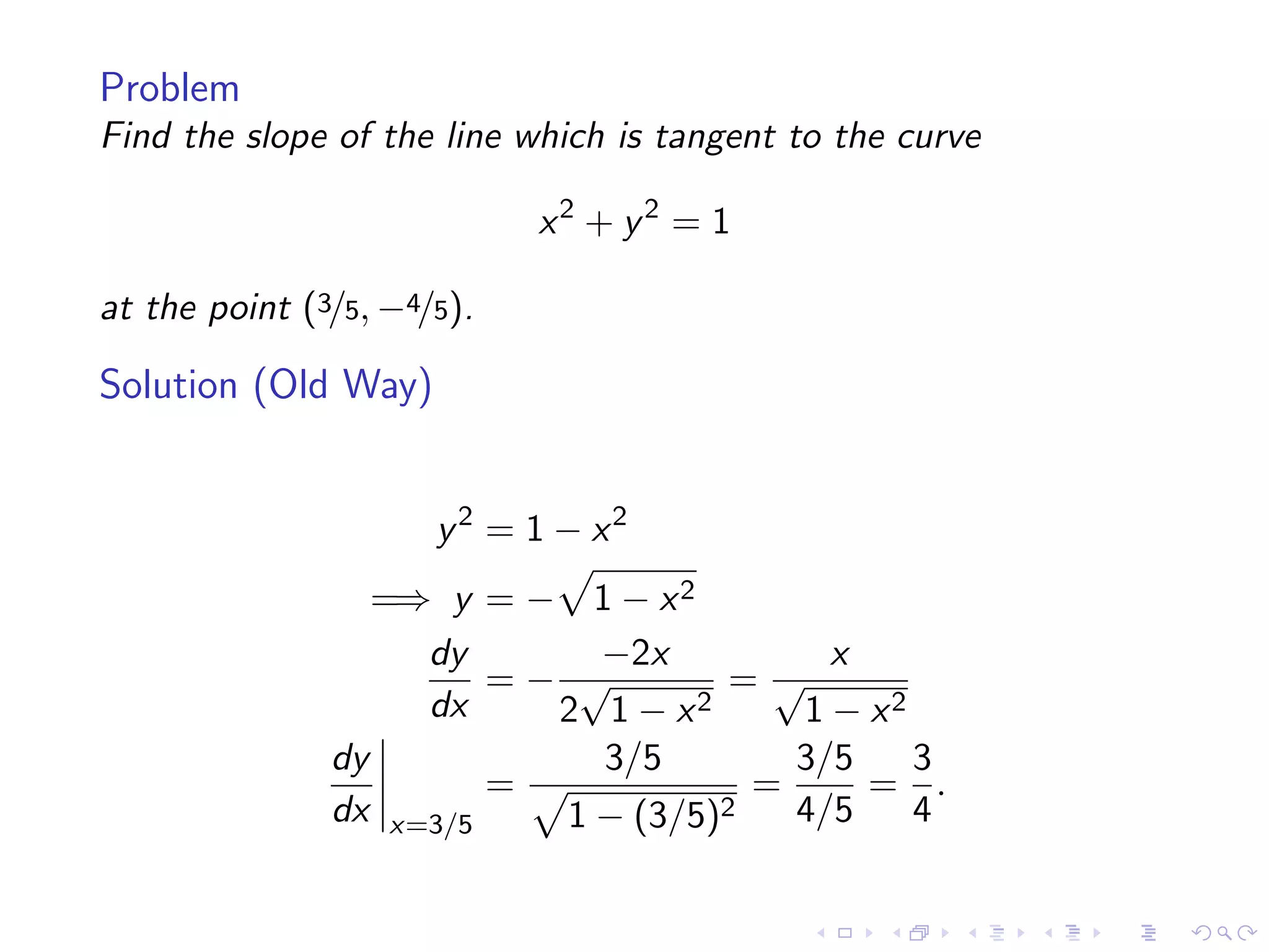 Lesson 16: Implicit Differentiation
