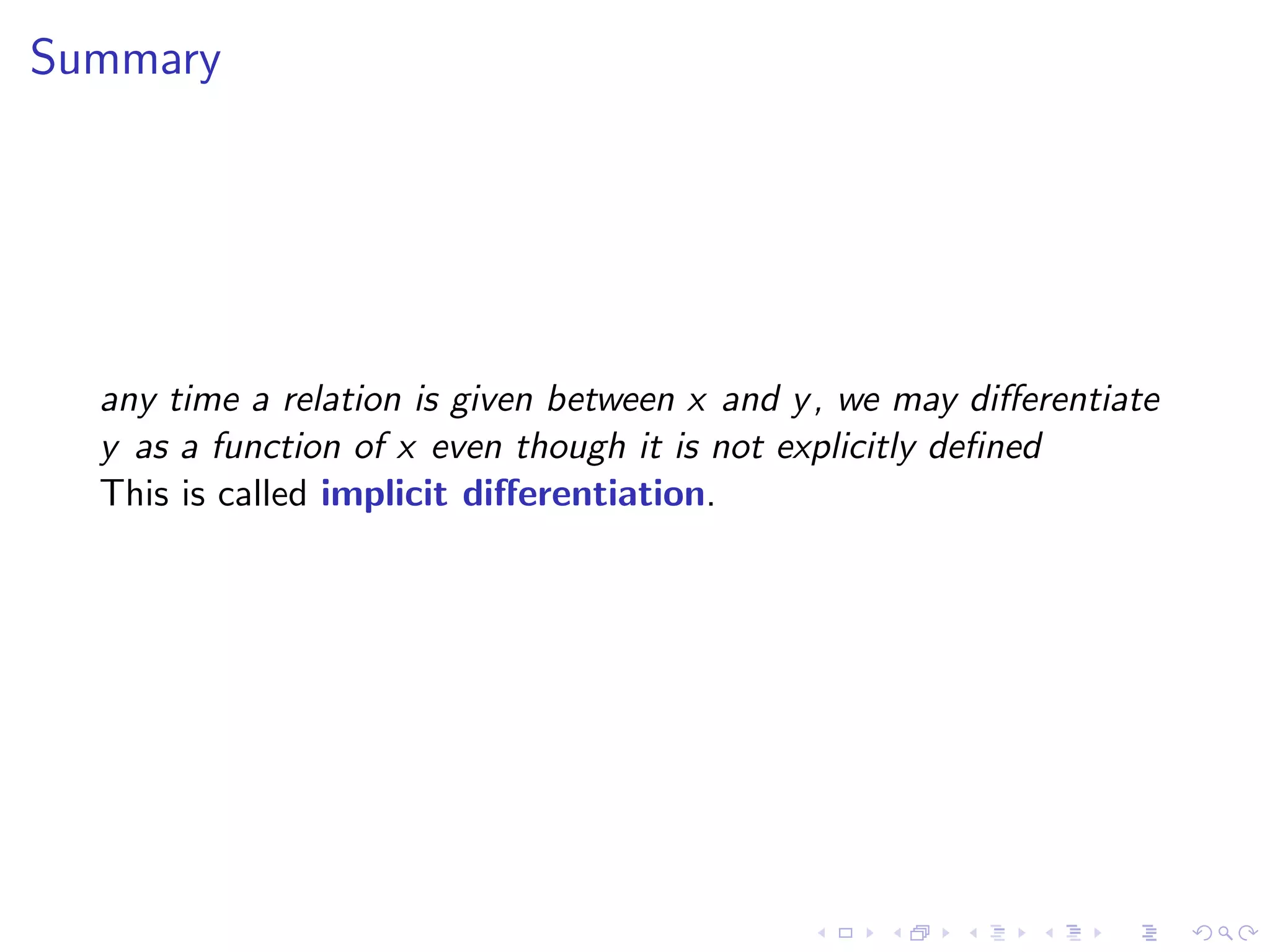 Lesson 16: Implicit Differentiation