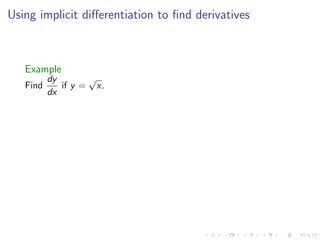 Lesson 16: Implicit Differentiation