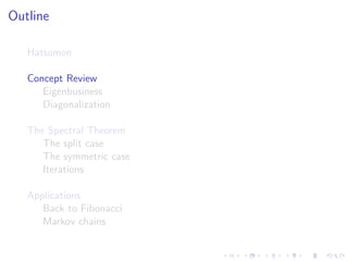 Lesson 16 The Spectral Theorem and Applications | PDF