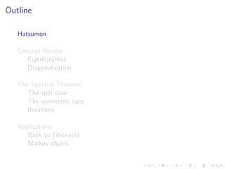 Lesson 16 The Spectral Theorem and Applications | PDF