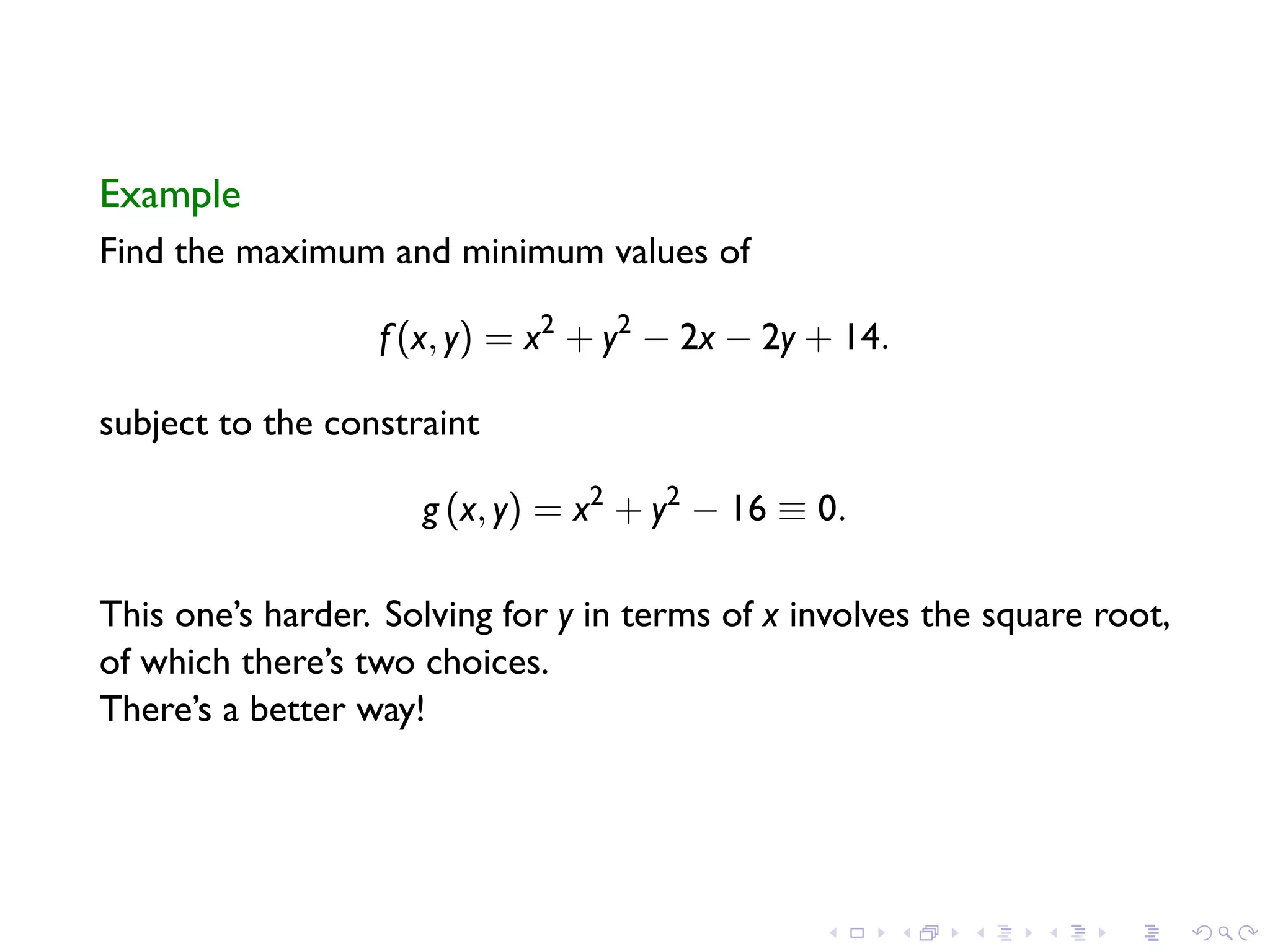 Lesson 17: The Method of Lagrange Multipliers | PDF