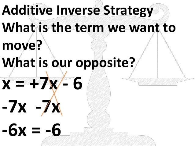 16 inverse multiplicative Strategy Multiplicative Inverse and Additive