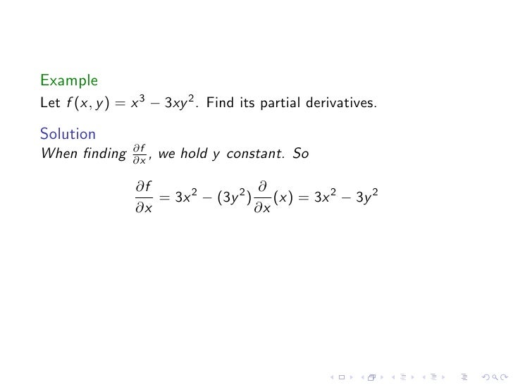 Lesson 19 Partial Derivatives