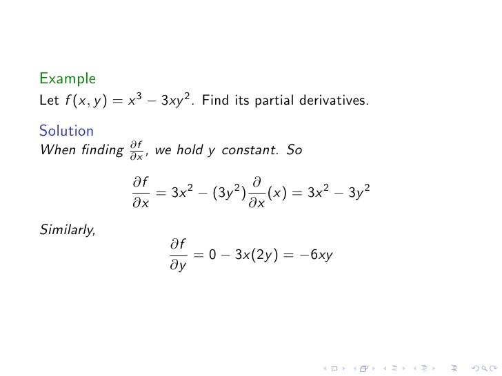 Lesson 19: Partial Derivatives