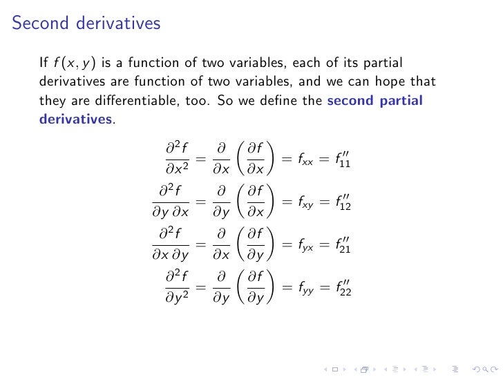 Lesson 19 Partial Derivatives Lesson 19 Partial Derivatives