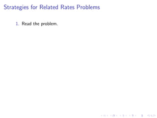 Relates Rates Project Lesson 19: Related Rates | PDF