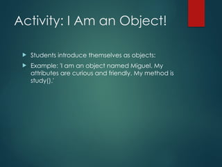 Comprehensive Introduction to Object-Oriented Programming with Java | PPTX