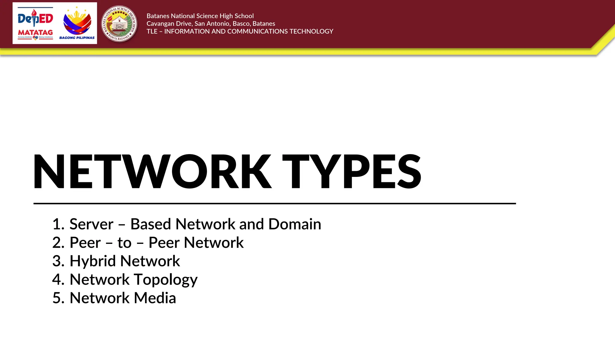 Lesson-2.1:Network-Types.pdf by Batanes National Science Highschool | PPT