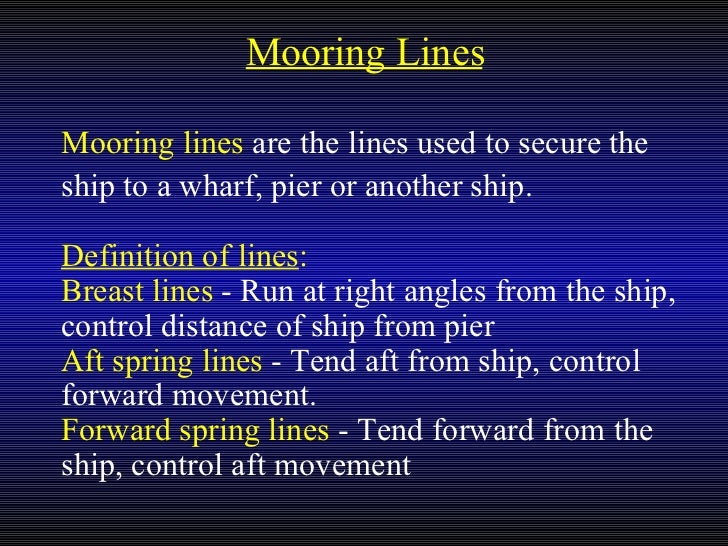 Lesson 2 Deck Equipment And Marlinspike Seamanship