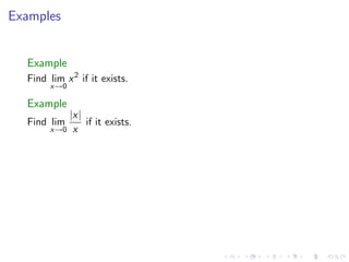 Lesson 2: Limits and Limit Laws