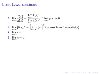 Lesson 2: Limits and Limit Laws