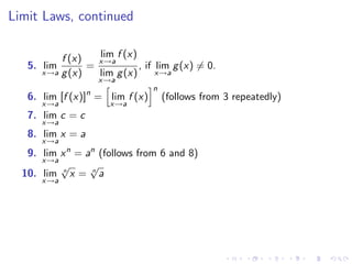 Lesson 2: Limits and Limit Laws