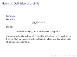 Lesson 2: Limits and Limit Laws