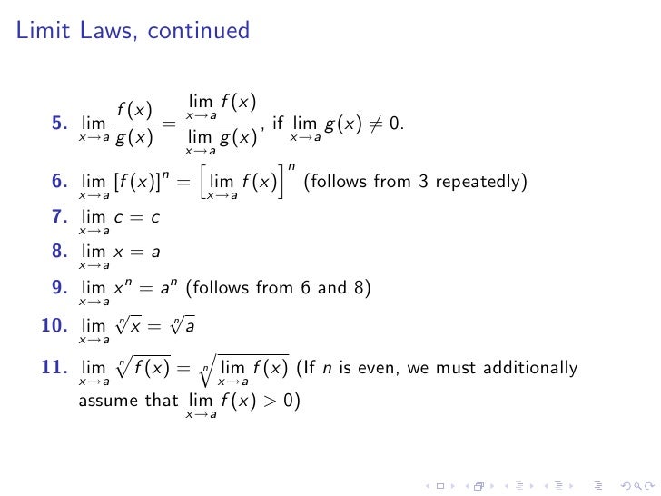 Lesson 2: Limits and Limit Laws