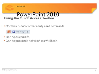 Comprehensive Guide to Microsoft PowerPoint 2010 Features and Usage | PPTX
