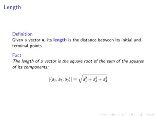 Lesson 2: Vectors and the Dot Product