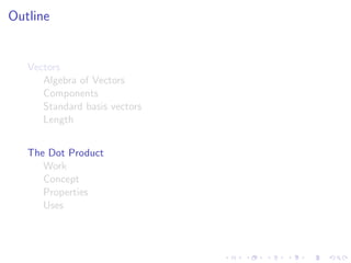 Lesson 2: Vectors and the Dot Product