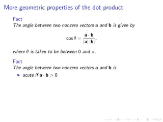 Lesson 2: Vectors and the Dot Product