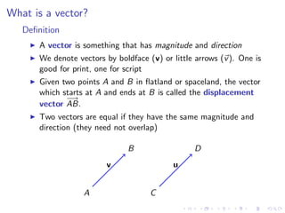 Lesson 2: Vectors and the Dot Product